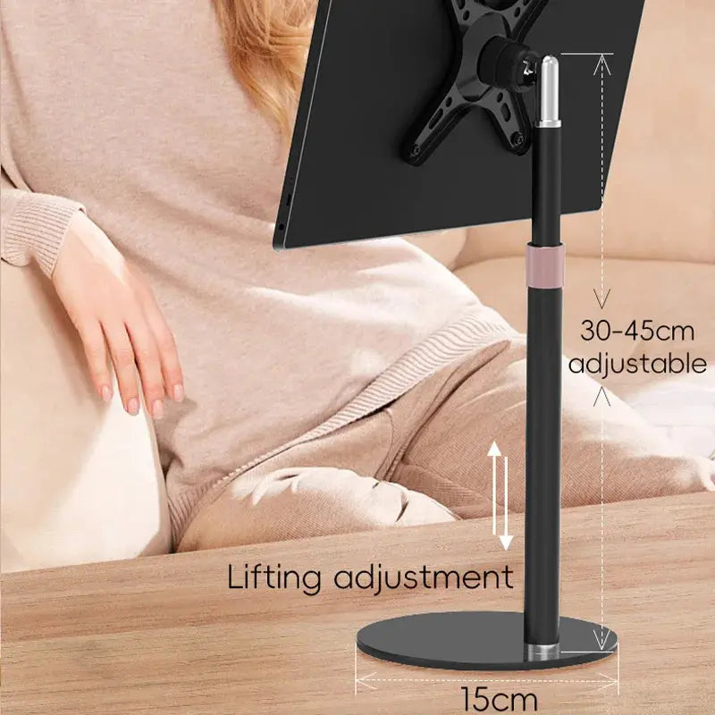 Portable Monitor Stand Height Adjustable Vesa Monitor Tablet Stand Free Standing Low Profile Desk Mount Monitor Support