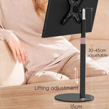 Portable Monitor Stand Height Adjustable Vesa Monitor Tablet Stand Free Standing Low Profile Desk Mount Monitor Support