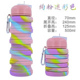 New Portable Silicone Water Bottle Retractable Folding Coffee Bottle Cups E Outdoor Travel Tools Collapsible Sport Bottles