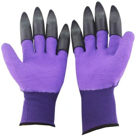 4/8 Hand Claw ABS Plastic Garden Rubber Gloves Gardening Digging Planting Durable Waterproof Work Glove Outdoor Gadgets 2 Style