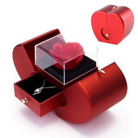 2022 Eternal Flower Apple Jewelry Box Christmas Gift Box Rose Flower Birthday Party Valentine'S Day Gift
