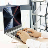Laptop Stand for Desk, Adjustable Ergonomic Portable Aluminum Holder, Foldable for Computer, 7 Angles Anti-Slip Riser Compatible with 9-15.6 Inch Laptops, Gray