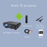 LED Mini Projector T5 Video Beamer for Home Cinema Media Player Wireless Sync Display for Iphone Android Phone Proyector
