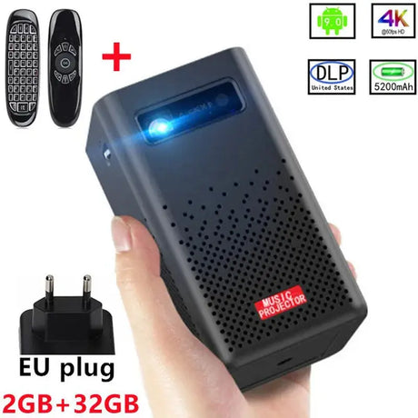 Android Smart Projector WIFI 5G LED DLP 1080P HD 4K Bluetooth 3D Projector on the Same Screen for Mobile and Tablet