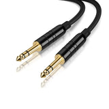 15 Feet 6.35Mm 1/4" TRS to 6.35Mm 1/4" TRS Balanced Stereo Audio Cable, Male to Male, 4.5 Meters/Black