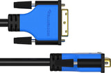 DVI to DVI Monitor Cable (10FT, 24+1 Dual Link, Digital Video Cable, Male to Male) - for Gaming, DVD, Laptops, HDTV and Projector
