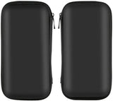 Shockproof Carrying Case Hard Protective EVA Case Impact Resistant Travel 12000Mah Bank Pouch Bag USB Cable Organizer Earbuds Sleeve Pocket Accessory Smooth Coating Zipper Wallet Black