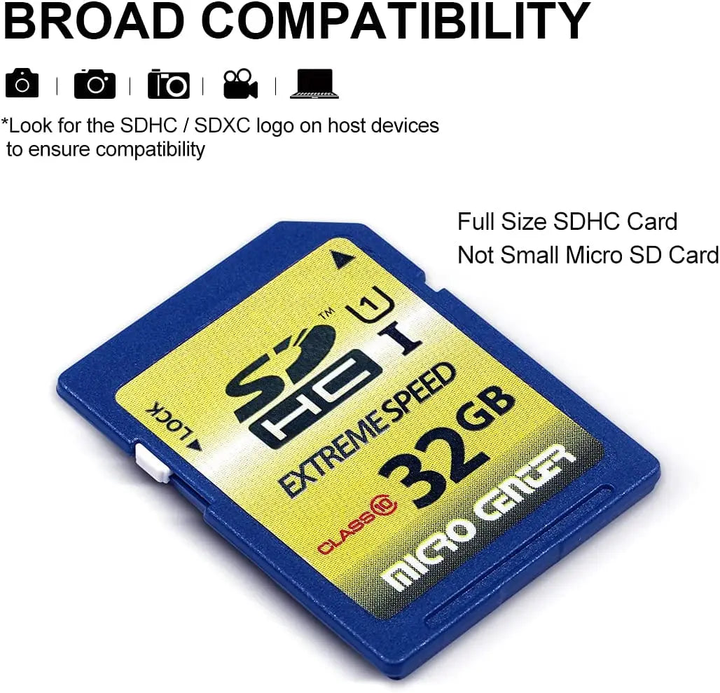 32GB Class 10 SDHC Flash Memory Card SD Card by Micro Center (2 Pack)