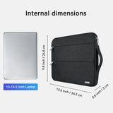 13 13.6 Inch Laptop Sleeve Case Compatible with Macbook Air/Macbook Pro 13 M2/M1,13.5 Surface Laptop 5/4, Surface Pro X / 9/8, Ipad Pro 12.9, Waterproof Computer Bag Cover with Handle, Black