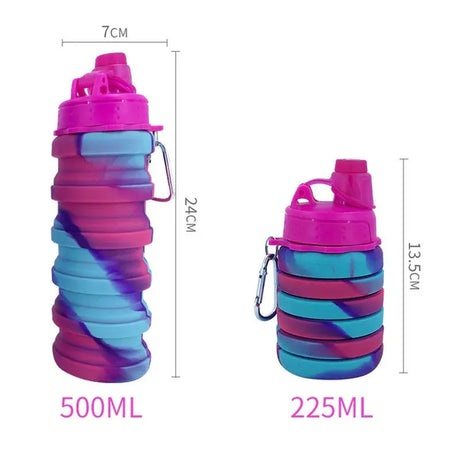 New Portable Silicone Water Bottle Retractable Folding Coffee Bottle Cups E Outdoor Travel Tools Collapsible Sport Bottles