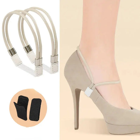 Women Shoelaces Free Triangle Bundle High Heels Adjustable Shoe Belt Ankle Holding Loose Anti-Skid Bundle Laces Tie Straps Band