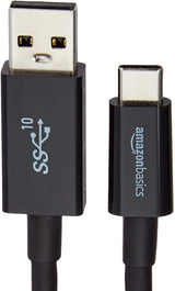 USB-C to USB-A 3.1 Gen 2 Adapter Charger Cable, Fast Charger, 10Gbps High-Speed, USB-IF Certified, for Apple Iphone 15, Ipad, Samsung Galaxy, Tablets, Laptops, 3 Foot, Black