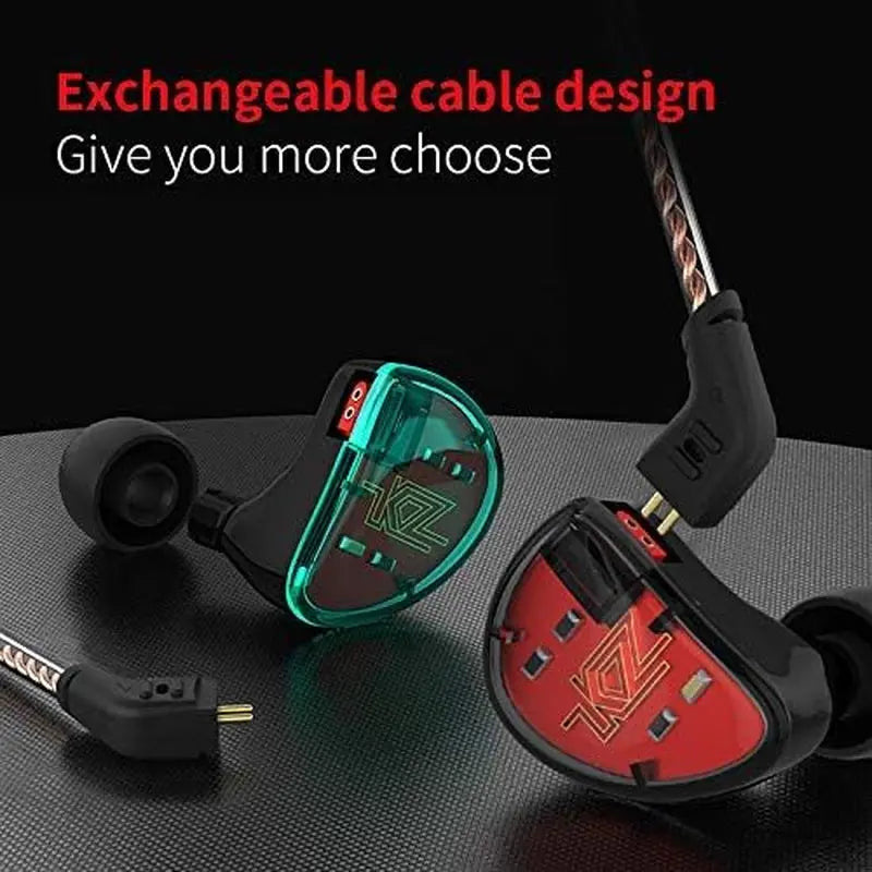 KZ AS10 IEM Headphone, 5 Balanced Armature Driver KZ Earbuds Wired Earphone, Stereo Hifi KZ in Ear Monitor Headphone Musician Headset Headphone with Detachable 2 Pin Cable(No Microphone, Black)