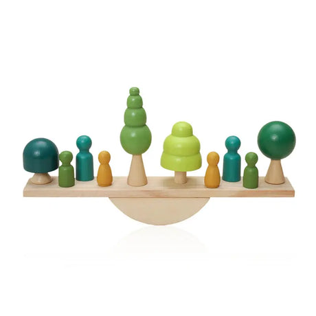 Baby Animal Threading Seesaw Toys Wooden Stacking Toys Blocks Game Montessori Hands-On Balance Ability Educational Children Gift