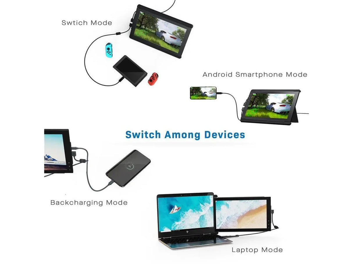 101-1003P01 Trio Portable 12.5 Inch Monitor Extension for Laptops
