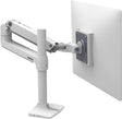 – LX Premium Monitor Arm, Single Monitor Desk Mount – Fits Flat Curved Ultrawide Computer Monitors up to 34 Inches, 7 to 25 Lbs, VESA 75X75Mm or 100X100Mm – Tall Pole, White