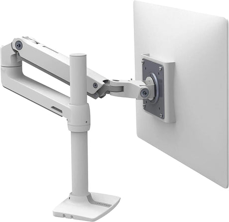 – LX Premium Monitor Arm, Single Monitor Desk Mount – Fits Flat Curved Ultrawide Computer Monitors up to 34 Inches, 7 to 25 Lbs, VESA 75X75Mm or 100X100Mm – Tall Pole, White