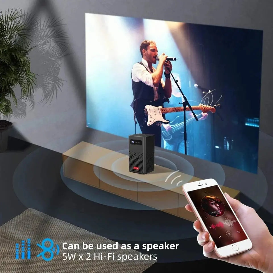Android Smart Projector WIFI 5G LED DLP 1080P HD 4K Bluetooth 3D Projector on the Same Screen for Mobile and Tablet