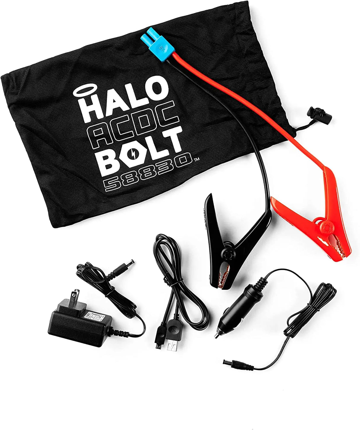 Bolt 58830 Mwh Portable Phone Laptop Charger Car Jump Starter with AC Outlet and Car Charger,Usb - Grey