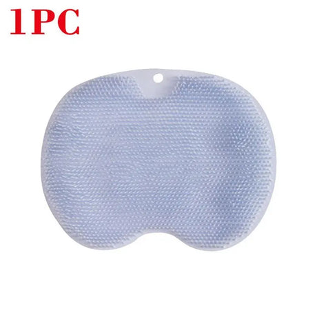 2 PCS Exfoliating Shower Massage Scraper Back Massage Brush Silicone Foot Scrubber Suction Cup Non-Slip Bath Mat Body Cleansing