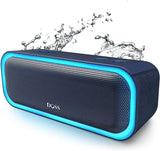Bluetooth Speaker, Soundbox Pro Wireless Speaker with 20W Stereo Sound, Active Extra Bass, Bluetooth5.0, IPX6 Waterproof, Wireless Stereo Pairing, Multi-Colors Lights, 20Hrs Playtime -Blue