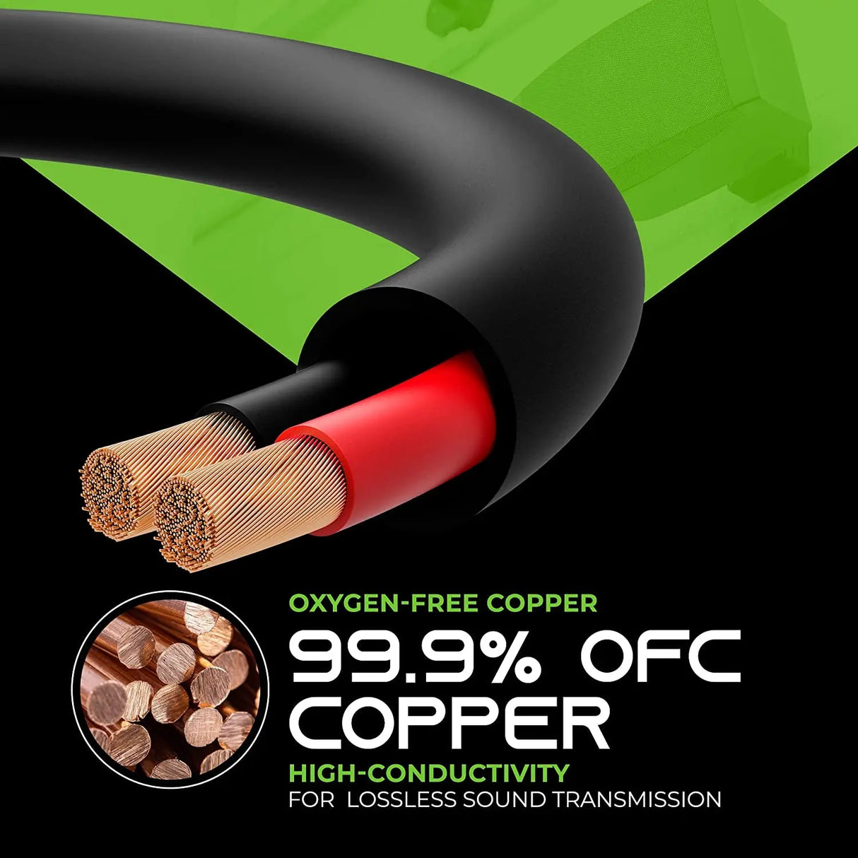 14/2 Speaker Wire (250 Feet) 14AWG Gauge - Outdoor Direct Burial in Ground/In Wall / CL3 CL2 Rated / 2 Conductors - OFC Oxygen-Free Copper, Black 250Ft