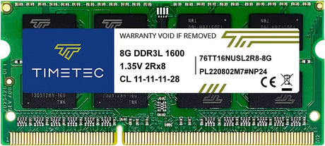 8GB DDR3L / DDR3 1600Mhz (DDR3L-1600) PC3L-12800 / PC3-12800(PC3L-12800S) Non-Ecc Unbuffered 1.35V/1.5V CL11 2Rx8 Dual Rank 204 Pin SODIMM Laptop Notebook PC Computer Memory RAM Module Upgrade