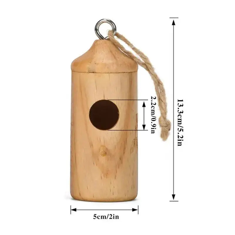 Wooden Hummingbird House Wild Bird Tree Hanging Feeder for Outdoor Garden Yard Decoration Swallow Sparrow Nesting Supplies