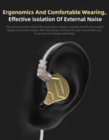 KZ ZSN Pro X IEM in Ear Monitors, Hifi KZ Wired Earbuds Headphones with Hybrid Dual Driver 1Ba 1Dd High Fidelity Musicians In-Ear Earphones Detachable Tangle-Free Cable for Gaming (Without Mic)