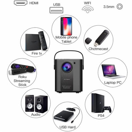 Android 9.0 Projector Full HD 1080P LED WIFI Video Projector Smart TV Box Home Theater Projector Cinema Mirror Movie Beamer