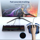 Mouse Pad with Wrist Support, Ergonomic Gaming Mouse Pad Pain Relief, Portable Comfortable Mousepad for Computer, Laptop, Office, Home and Travel, Non-Slip Base, Waterproof Surface, Black
