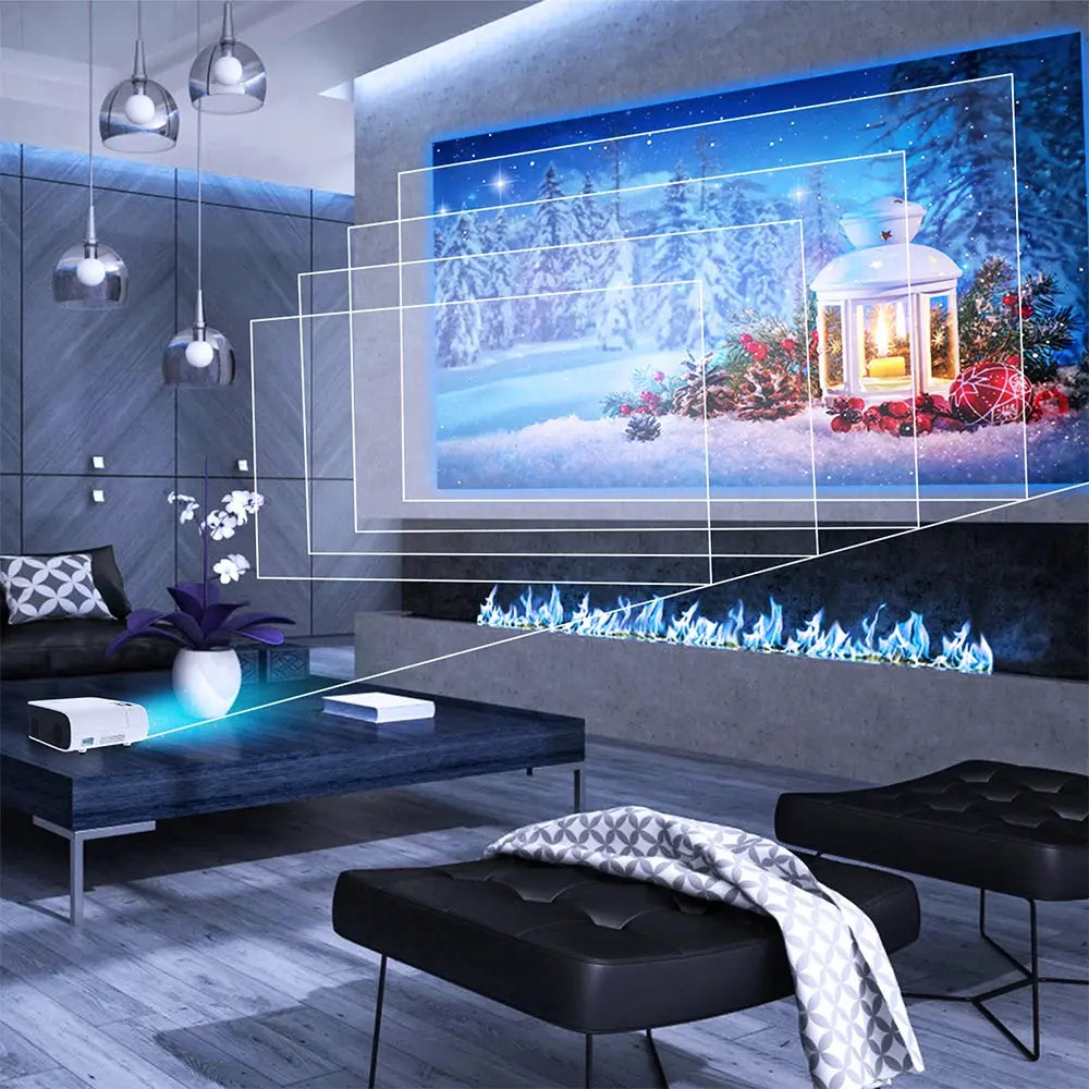 Salange Projector 1920X1080P Android 5G Wifi Bluetooth LED Video Beamer Home Theater Cinema Full 1080P Projector for Smartphone