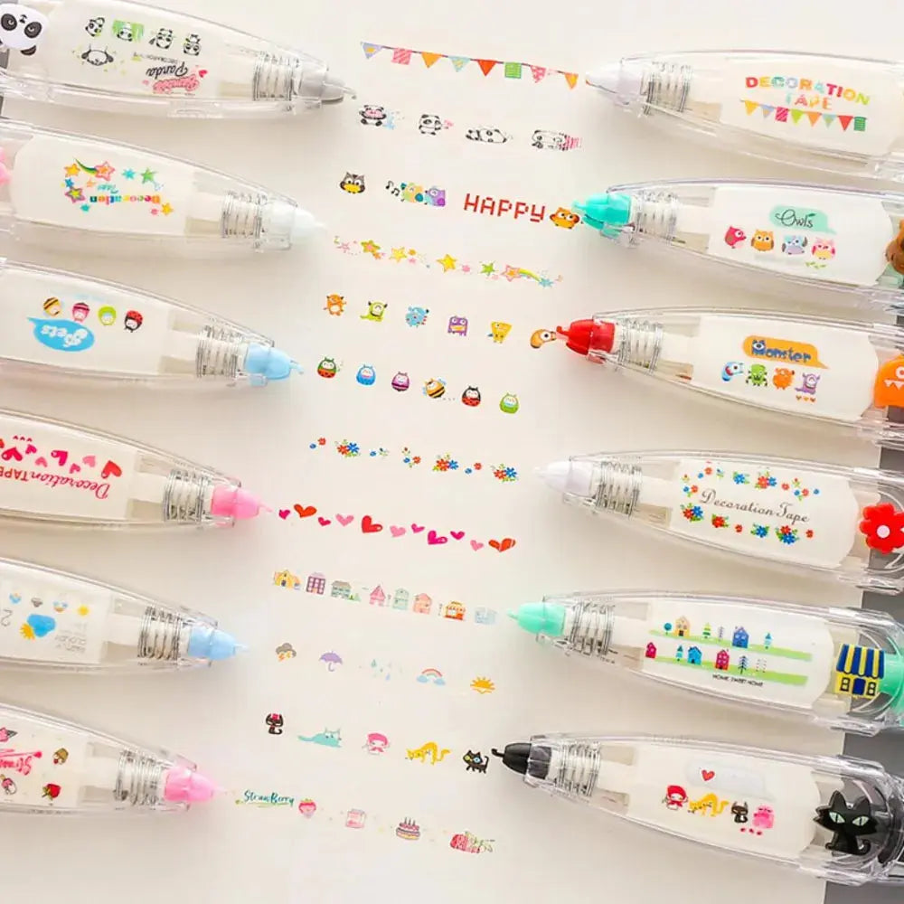 1 Pc Kawaii Animals Mechanical Decorative Correction Tape Corrector Diary Diy Journal Art Supplies Gift Accessories School
