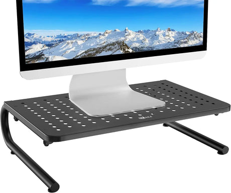 Monitor Stand Riser, Laptop Riser for Desk, Computer Monitor Stand for Desktop, Desk Organizer for Monitor and Printer, Home, Office, School Application(Stt001), 1 Pack, Black