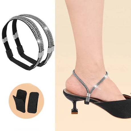 Women Shoelaces Free Triangle Bundle High Heels Adjustable Shoe Belt Ankle Holding Loose Anti-Skid Bundle Laces Tie Straps Band