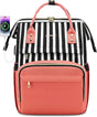 Laptop Backpack for Women,15.6 Inch Professional Womens Travel Backpack Purse Computer Laptop Bag Nurse Teacher Backpack,Waterproof Work Bags Carry on Back Pack with USB Port,Stripe Pink