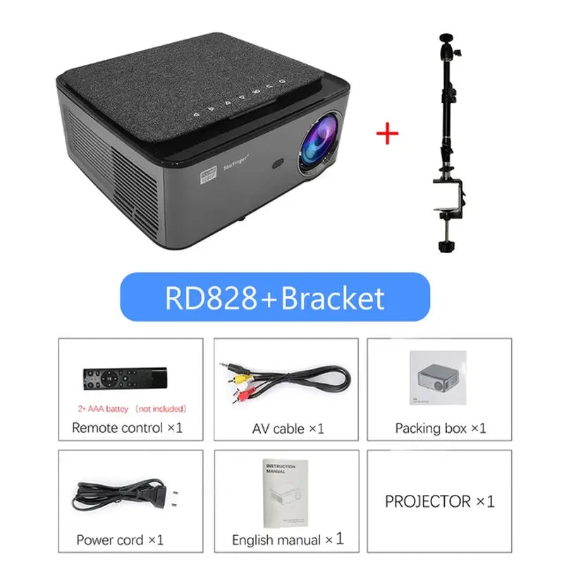 RD828 1080P Full HD Projector WIFI Multiscreen Projetor 1920 X 1080P Smartphone Beamer 3D Home Theater Video Cinema