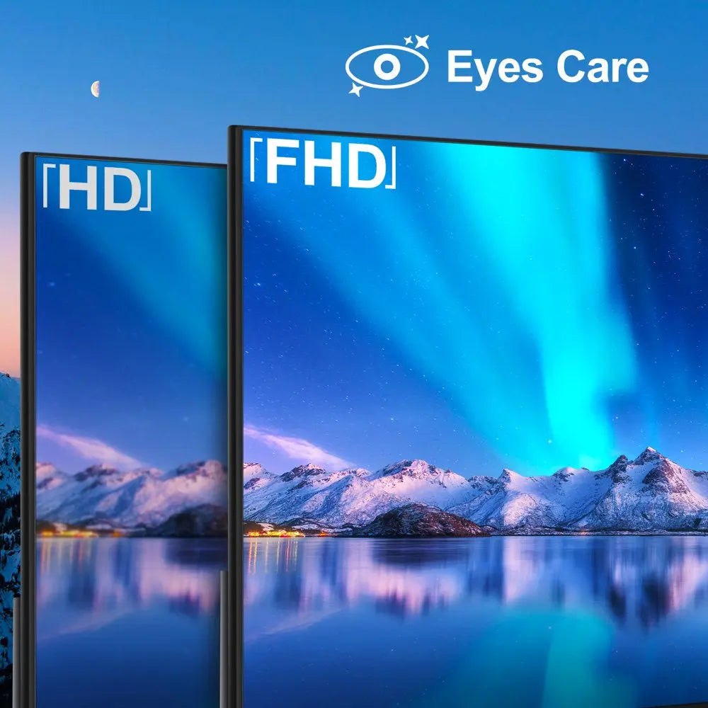 22" Curved Monitor, FHD 1080P 75Hz Ultra-Thin Bezel-Less VA Display, HDMI VGA Computer Monitor Home Office Movies
