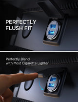 2 Pack Fast Mini Car Charger, 4.8A Metal Car Charger Adapter Flush Fit, Dual Port USB Car Charger Compatible with Iphone 14 13 12 Pro Max 8 plus 7 6S, Samsung Galaxy S23/10/9/8/7, Ipad Kindle