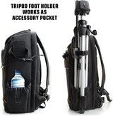 DSLR Camera Backpack Case - 15.6 Inch Laptop Compartment, Padded Custom Dividers, Tripod Holder, Rain Cover, Long-Lasting Durability and Storage Pockets - Compatible with Many Dslrs (Orange)