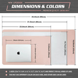 Waterproof Leather Desk Mat for Desktop, Keyboard and Mouse - Pink, 31.5" X 15.7"