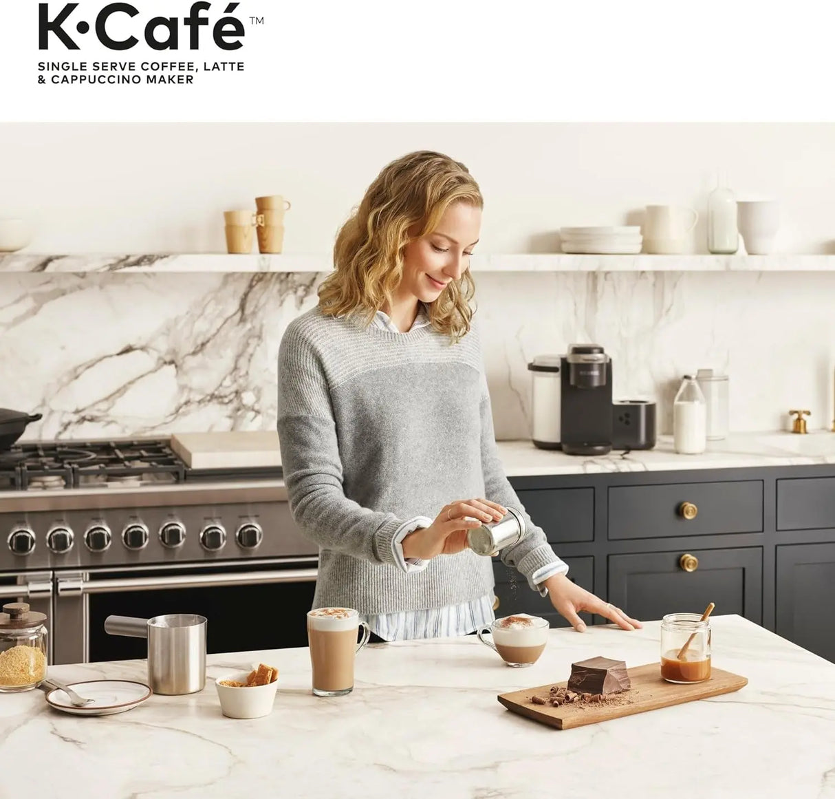 K-Cafe Single Serve K-Cup Coffee, Latte and Cappuccino Maker, Dark Charcoal