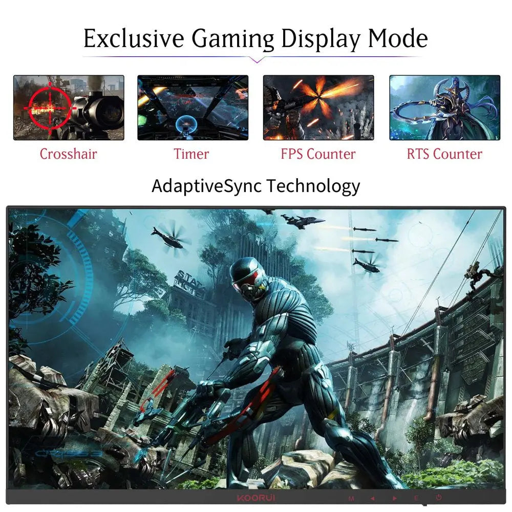 24 Inch High-Performance 165Hz/144Hz 1Ms(Mprt) 100% Srgb Gaming Monitor,Adpitive Sync,3-Side Borderless,Fhd 1080P VA Computer Monitor,Hdmi/Displayport,24E4