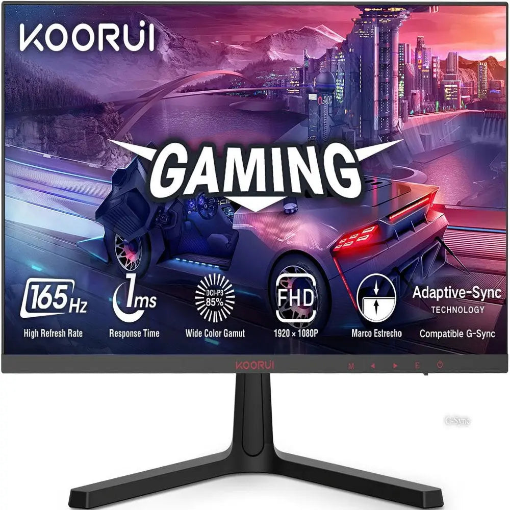 24 Inch High-Performance 165Hz/144Hz 1Ms(Mprt) 100% Srgb Gaming Monitor,Adpitive Sync,3-Side Borderless,Fhd 1080P VA Computer Monitor,Hdmi/Displayport,24E4