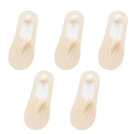 5Pairs Women Invisible Boat Socks Breathable Silicone Non-Slip Ultra-Thin Sock Slippers High Quality Elastic Ice Silk Low Sox