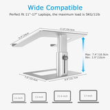 Laptop Stand, Ergonomic Aluminum Height Adjustable Computer Stand Laptop Riser Holder for Desk, Compatible with Macbook Pro/Air, Dell, Lenovo, HP, Samsung, More Laptops 11-17"