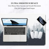 Large Mouse Pad, Full Desk XXL Extended for Gaming 35" X 15", Waterproof Mat with Stitched Edge, Non-Slip Laptop Computer Keyboard Mouse Pad for Office & Home, Misty Forest Design
