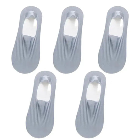 5Pairs Women Invisible Boat Socks Breathable Silicone Non-Slip Ultra-Thin Sock Slippers High Quality Elastic Ice Silk Low Sox
