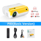 2800 Lumen Mini Led Home Projector P80 Portable Projetor 1080P Support Proyector for Home Video Beamer Children Gift