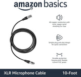 XLR Microphone Cable for Speaker or PA System, All Copper Conductors, 6MM PVC Jacket, 10 Foot, Black